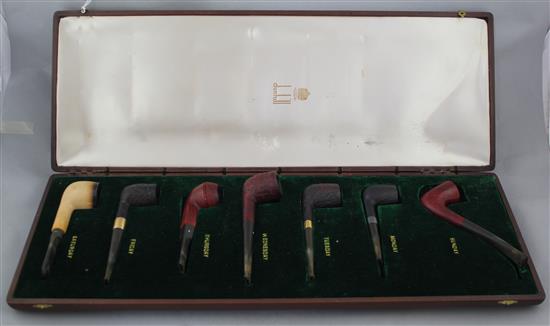 Seven pipes and a case